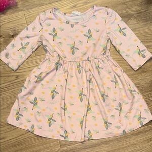 Emma and Elsa lemon print twirl dress
